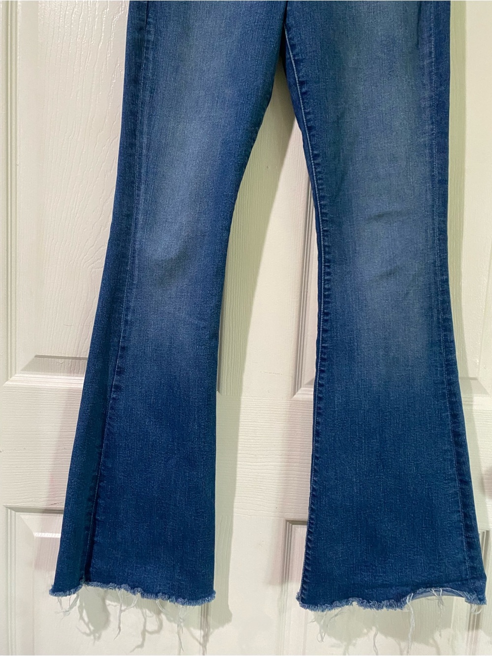 Mother The Cruiser Sneak Fray Jeans Hike Hike Baby Size 27 Flare Preppy 70s - Picture 7 of 16